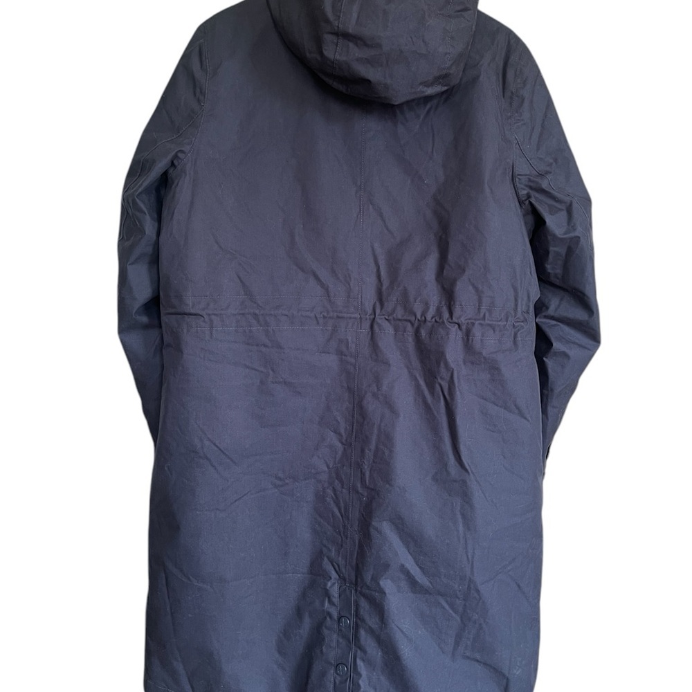 Navy blue Hooded Women's Coat - Picture 15 of 16